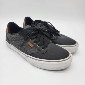VANS Men's Low-Cut Authentic Skate Sneakers Black Gray Brown Size 8M 721356‎